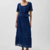 Lace-Trim Maxi Skirt