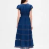 Lace-Trim Midi Dress