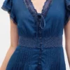 Lace-Trim Midi Dress