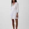 Lace-Trim Mini Dress