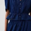 Lace-Trim Peplum Top