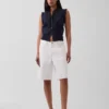Lace-Trim Pintuck Button-Front Top
