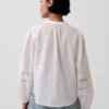 Lace-Trim Pintuck Top