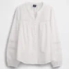 Lace-Trim Pintuck Top
