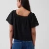 Lace-Trim Square-Neck Swing Top