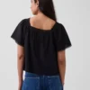 Lace-Trim Square-Neck Swing Top