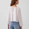 Lace-Trim Square-Neck Top