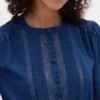 Lace-Trim Voile Top