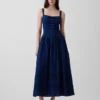 Lace-Up Corset Maxi Dress