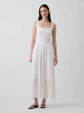 Lace-Up Corset Maxi Dress
