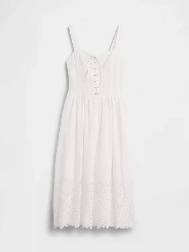 Lace-Up Corset Maxi Dress