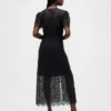 Lace V-Neck Midi Dress