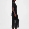 Lace V-Neck Midi Dress