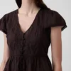 Lace Voile Peplum Crop Top