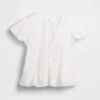 Lace Voile Peplum Crop Top