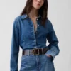 Leather Square-Buckle Belt