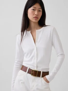 Leather Square-Buckle Belt