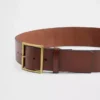 Leather Square-Buckle Belt