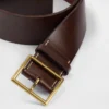 Leather Square-Buckle Belt
