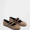 Leopard Double-Strap Ballet Flats