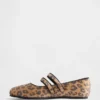 Leopard Double-Strap Ballet Flats