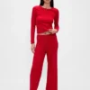Lightweight Cashsoft Pointelle Heart Pj Pants
