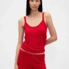Lightweight Cashsoft Pointelle Heart Pj Tank Top