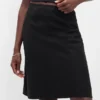 Linen-Blend Bias-Cut Skirt
