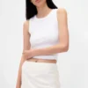 Linen-Blend Bias-Cut Skirt