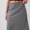 Linen-Blend Bias-Cut Skirt