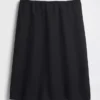 Linen-Blend Bias-Cut Skirt