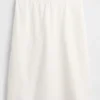 Linen-Blend Bias-Cut Skirt