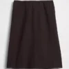 Linen-Blend Bias-Cut Skirt
