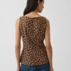 Linen-Blend Boatneck Top