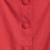 Linen-Blend Button-Front Shell Top