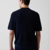 Linen-Blend Camp Polo Sweater Shirt
