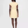 Linen-Blend Cap-Sleeve Mini Dress