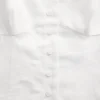Linen-Blend Corset Vest Top