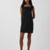 Linen-Blend Crochet Yoke Mini Dress