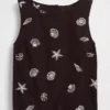 Linen-Blend Crop Shell Tank Top