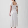 Linen-Blend Drop-Waist Maxi Dress