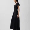 Linen-Blend Drop-Waist Maxi Dress