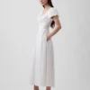 Linen-Blend Drop-Waist Maxi Dress
