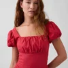 Linen-Blend Drop-Waist Maxi Dress