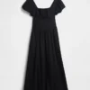 Linen-Blend Drop-Waist Maxi Dress