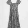 Linen-Blend Drop-Waist Maxi Dress