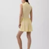 Linen-Blend Drop-Waist Mini Shirtdress
