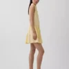 Linen-Blend Drop-Waist Mini Shirtdress