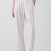 Linen-Blend Easy Barrel Pants