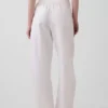 Linen-Blend Easy Barrel Pants